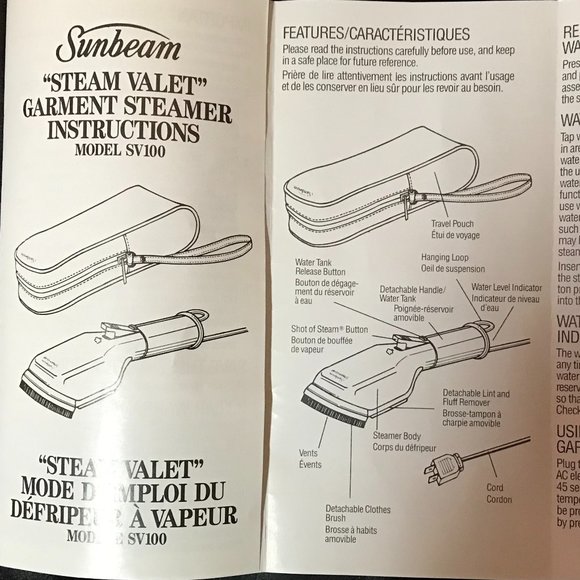 Sunbeam Steam Valet HANDHELD mini steamer - Picture 16 of 16